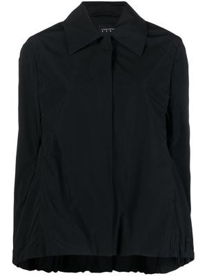 JOHANNA PARV point-collar oversize poncho - Black