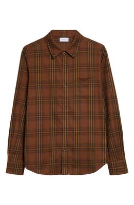 John Elliott Alder Plaid Cotton Flannel Button-Up Shirt in Alvarado Check