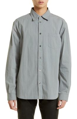 John Elliott Cloak Button-Up Shirt in Alloy