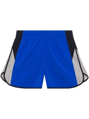 John Elliott colour-block panelled shorts - Blue