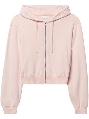 John Elliott cropped zip-up hoodie - Pink