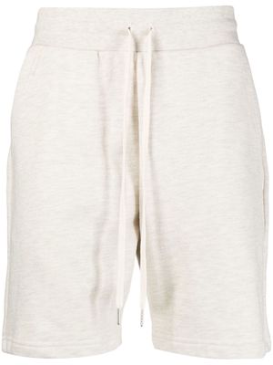 John Elliott drawstring-waist cotton track shorts - Neutrals