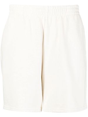 John Elliott fleece cotton track shorts - White