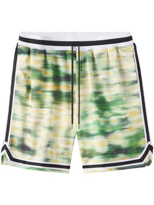 John Elliott floral-motif track shorts - Green