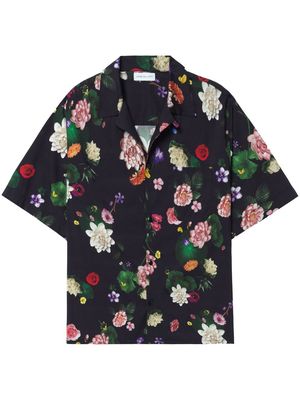 John Elliott floral-print Camp shirt - Black