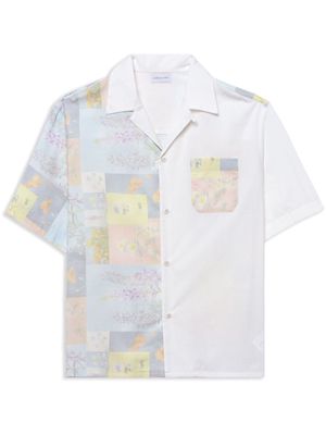 John Elliott floral-print short-sleeve shirt - White