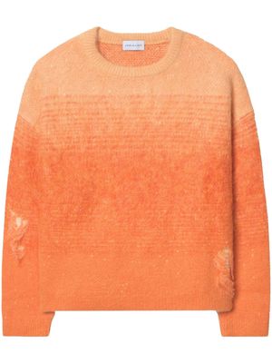 John Elliott gradient-effect crew-neck jumper - Orange