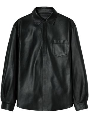John Elliott Leather Cloak button-up shirt - Black