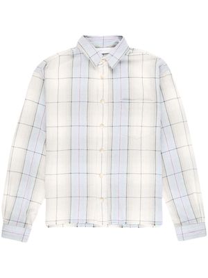 John Elliott long-sleeve plaid-check shirt - Grey