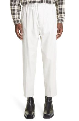 John Elliott Men's Cotton Twill Crop Pants in Salt