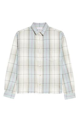 John Elliott Men's Hemi Oversize Cotton Button-Up Shirt in Grey X Teal