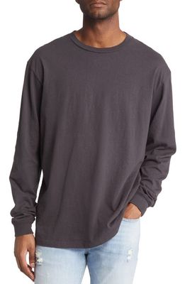 John Elliott Men's University Long Sleeve T-Shirt in Charcoal