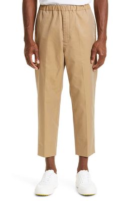 John Elliott Oversize Cotton Twill Crop Pants in Shark