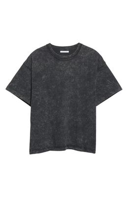 John Elliott Oversize Mineral Wash Crop T-Shirt in Black