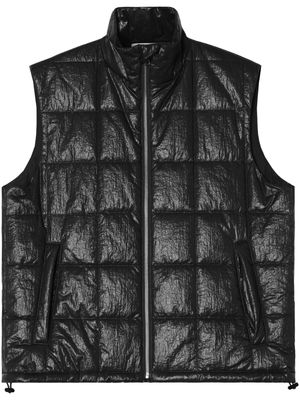 John Elliott padded-design zip-up vest - BLACK