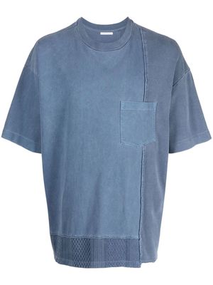 John Elliott patchwork design cotton T-shirt - Blue