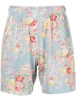 John Elliott perforated Practice shorts - Blue