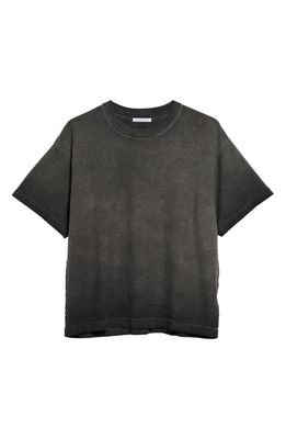 John Elliott Phoenix Relaxed Fit Mineral Wash Crop T-Shirt in Black