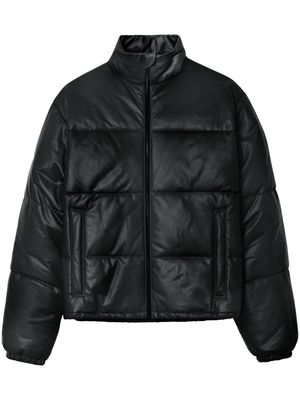 John Elliott Pico leather puffer jacket - Black