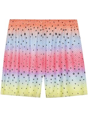 John Elliott polka dot-print gradient-effect shorts - Multicolour