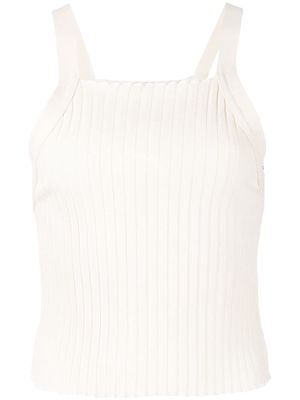 John Elliott ribbed cropped tank top - Neutrals