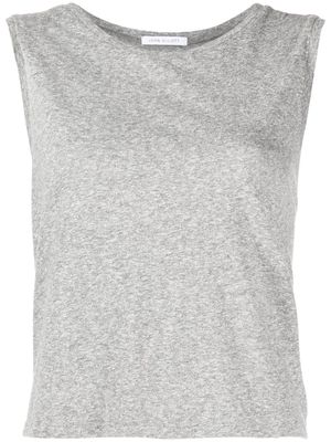 John Elliott sleeveless cropped cotton vest - HEATHER GREY