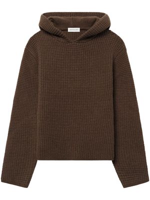 John Elliott textured merino-wool hoodie - Brown