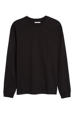 John Elliott University Long Sleeve Cotton T-Shirt in Black