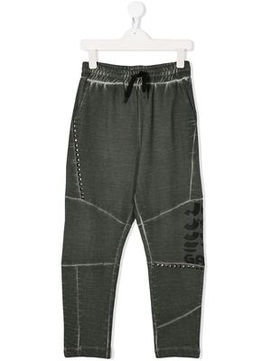 John Galliano Kids stud-embellished sweatpants - Grey