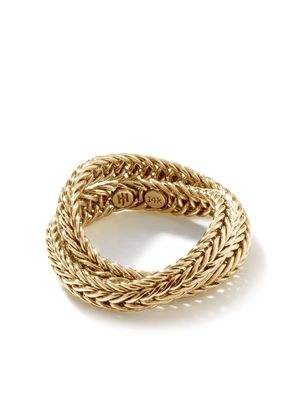 John Hardy 14kt yellow gold Kami Chain 4.5mm crossover ring