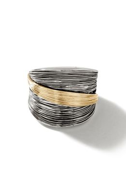 John Hardy Bamboo Two-Tone Ring in Silver