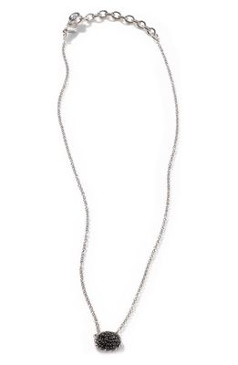 John Hardy Chain Classic Pavé Pendant Necklace in Black
