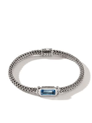 John Hardy Classic Chain aquamarine bracelet - Silver