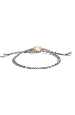 John Hardy Classic Chain Hammered Pull Through Bracelet in Silver