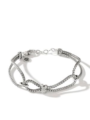 John Hardy Classic Chain Link diamond pavé bracelet - Silver