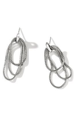 John Hardy Classic Chain Link Drop Earrings in Silver