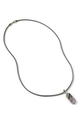 John Hardy Classic Chain Mixed Stone Pendant Necklace in Black
