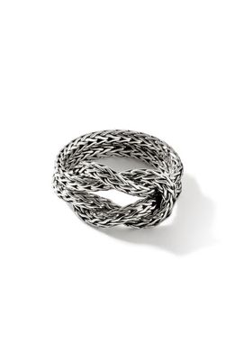 John Hardy Classic Love Knot Chain Ring in Silver