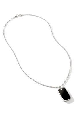 John Hardy Dog Tag Pendant Necklace in Silver