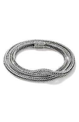 John Hardy Kami Chain Triple Wrap Bracelet in Silver
