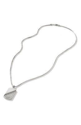 John Hardy Men's Classic Chain Dog Tag Pendant Necklace in Silver