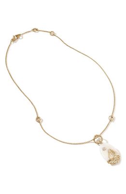 John Hardy Tagua & Diamond Pendant Necklace in Gold