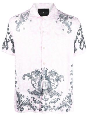John Richmond baroque-print short-sleeved shirt - Pink