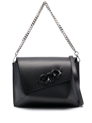 John Richmond chain-detail leather tote bag - Black