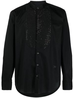 John Richmond crystal-embellished long-sleeve shirt - Black