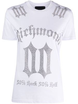 John Richmond crystal-embellished T-shirt - White