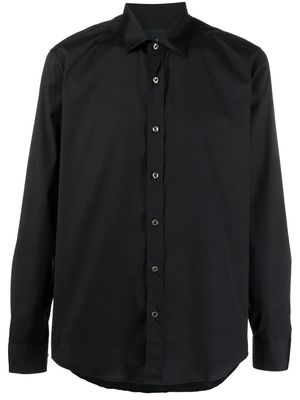 John Richmond curved hem long-sleeve shirt - Black