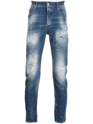 John Richmond distressed effect skinny jeans - Blue
