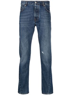 John Richmond distressed-effect slim jeans - Blue