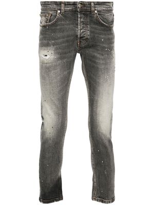 John Richmond distressed tapered jeans - Black